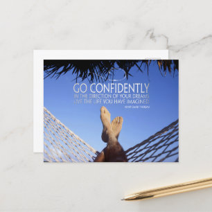 Henry David Thoreau Inspirerend Quote Vertrouwen Briefkaart