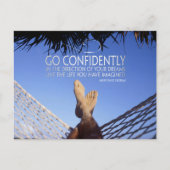 Henry David Thoreau Inspirerend Quote Vertrouwen Briefkaart (Voorkant)