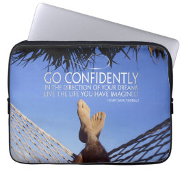 Henry David Thoreau Inspirerend Quote Vertrouwen Laptop Sleeve