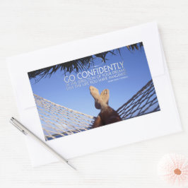 Henry David Thoreau Inspirerend Quote Vertrouwen Rechthoekige Sticker