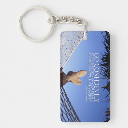 Henry David Thoreau Inspirerend Quote Vertrouwen Sleutelhanger (Voorkant)