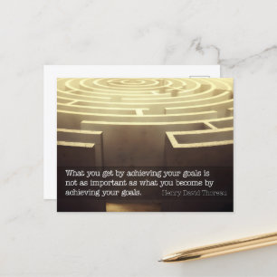 Henry David Thoreau Inspirerend quote "Word" Briefkaart