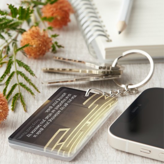 Henry David Thoreau Inspirerend quote "Word" Sleutelhanger (Voorkant Rechts)