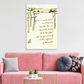Henry David Thoreau, "Leef in elk seizoen" Canvas Afdruk (Insitu (Woonkamer))