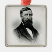Henry David Thoreau Metalen Ornament (Voorkant)