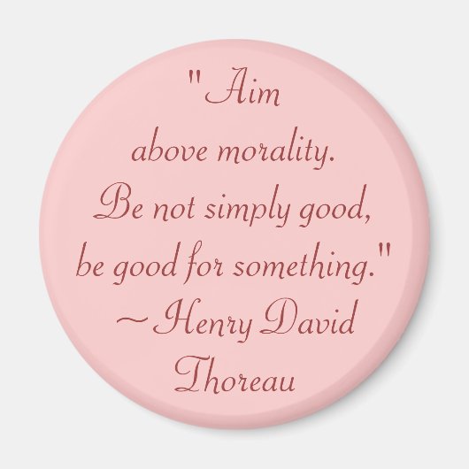 Henry David Thoreau Moraliteit en Doel Quote Magneet (Voorkant)