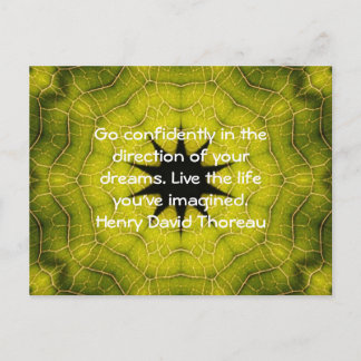 Henry David Thoreau Motivatie Dream Quotation Briefkaart