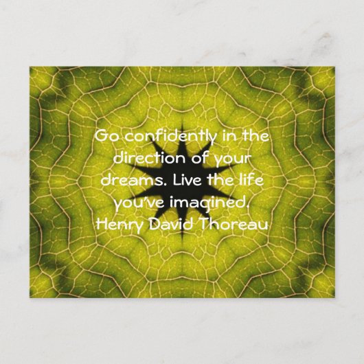 Henry David Thoreau Motivatie Dream Quotation Briefkaart (Voorkant)