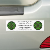 Henry David Thoreau Motivatie Dream Quotation Bumpersticker (Op auto)