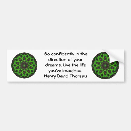 Henry David Thoreau Motivatie Dream Quotation Bumpersticker (Voorkant)