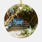 Henry David Thoreau Motivatie Dream Quotation Keramisch Ornament (Voorkant)