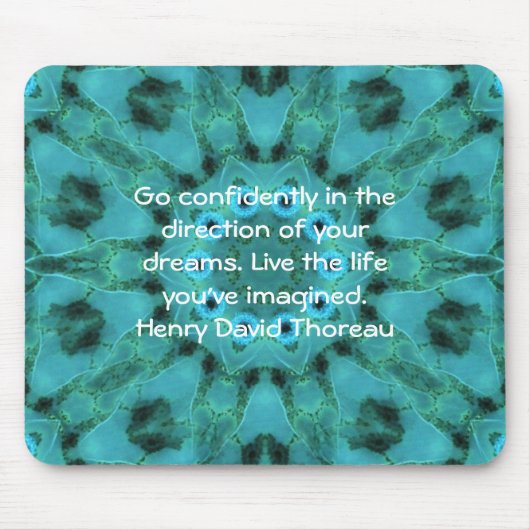 Henry David Thoreau Motivatie Dream Quotation Muismat (Voorkant)