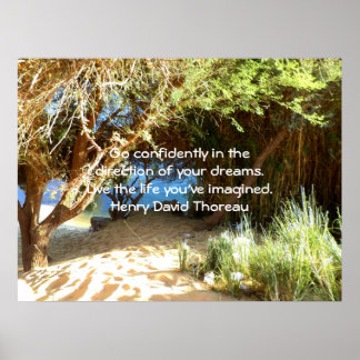 Henry David Thoreau Motivatie Dream Quotation Poster