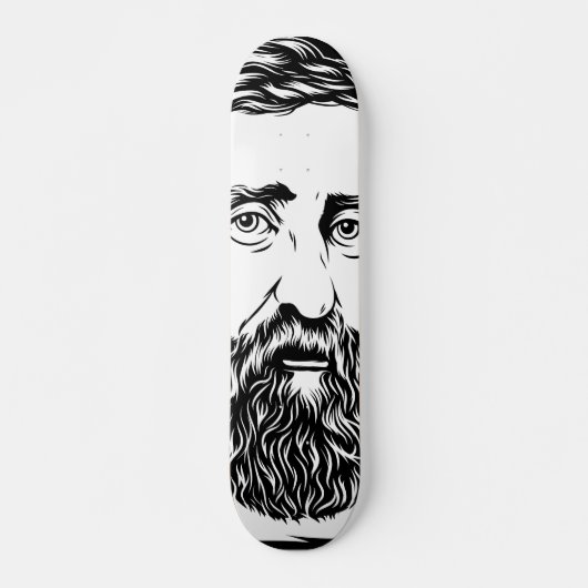 Henry David Thoreau portret Persoonlijk Skateboard (Voorkant)