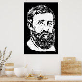Henry David Thoreau portret Poster (Keuken)