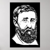 Henry David Thoreau portret Poster (Voorkant)