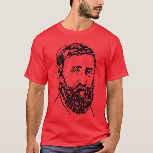 Henry David Thoreau portret T-shirt (Voorkant)