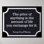 Henry David Thoreau quote - art print (Voorkant)