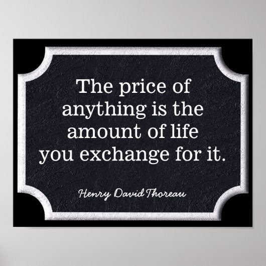 Henry David Thoreau quote - art print (Voorkant)