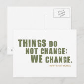 Henry David Thoreau Quote Briefkaart (Voorkant / Achterkant)