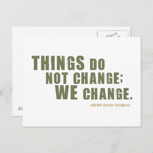 Henry David Thoreau Quote Briefkaart (Voorkant / Achterkant)