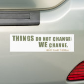 Henry David Thoreau Quote Bumpersticker (Op auto)