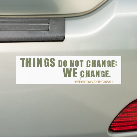 Henry David Thoreau Quote Bumpersticker (Op auto)