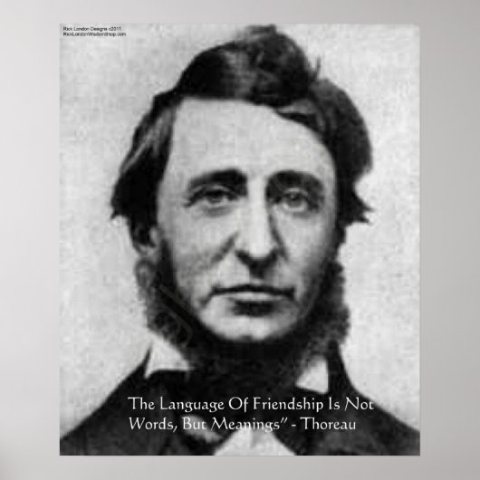 Henry David Thoreau Quote Poster (Voorkant)