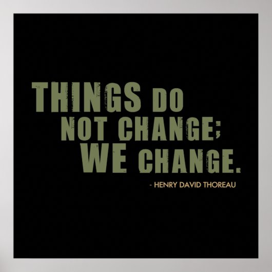 Henry David Thoreau Quote Poster (Voorkant)