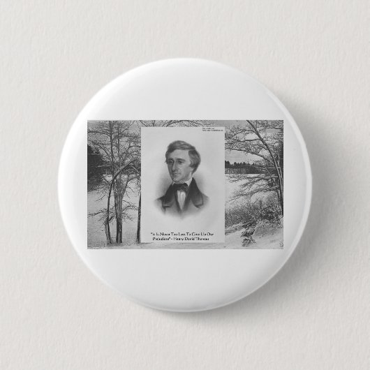Henry David Thoreau Quote Ronde Button 5,7 Cm (Voorkant)