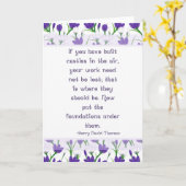 Henry David Thoreau Quote- Spring Crocus Flowers Kaart (Gele Bloem)