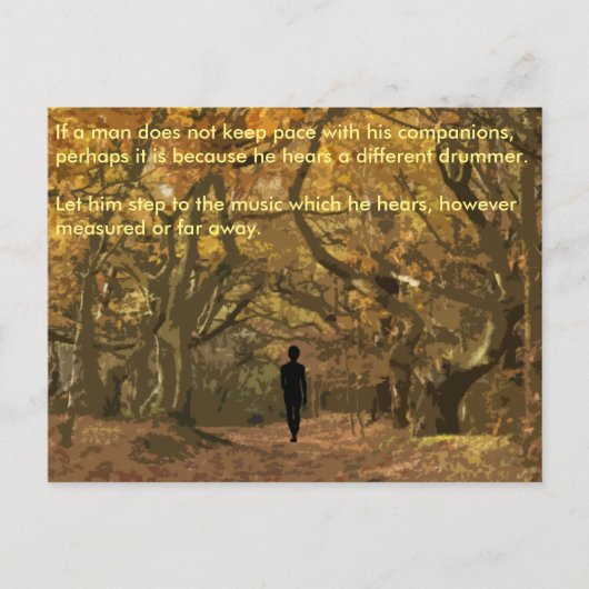 Henry David Thoreau spirituele drumslag Briefkaart (Voorkant)