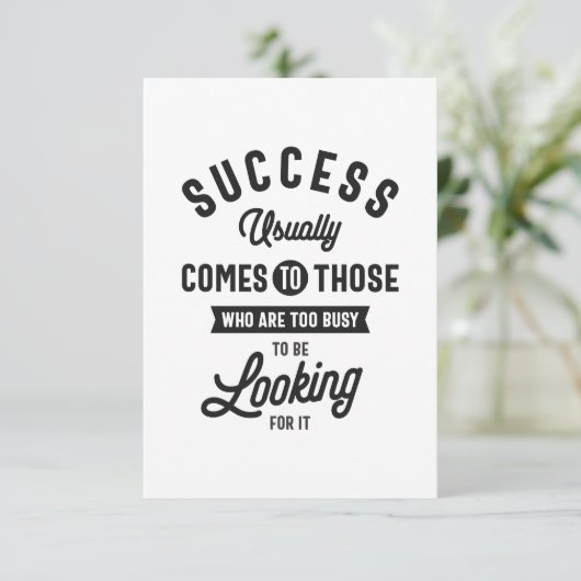 Henry David Thoreau. SUCCES RSVP Kaartje (Staand voorkant)