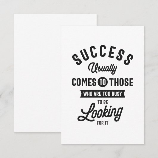 Henry David Thoreau. SUCCES RSVP Kaartje (Voorkant / Achterkant)