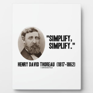 Henry David Thoreau vereenvoudigt Citaat Fotoplaat