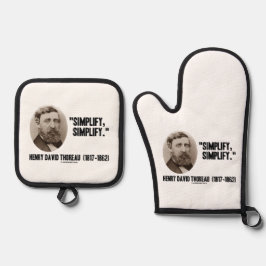 Henry David Thoreau vereenvoudigt Citaat Ovenwant & Pannenlap Set