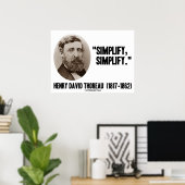 Henry David Thoreau vereenvoudigt Citaat Poster (Thuiskantoor)