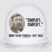 Henry David Thoreau vereenvoudigt Citaat Sneeuwbol (Achterkant)