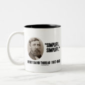 Henry David Thoreau vereenvoudigt Citaat Tweekleurige Koffiemok (Links)