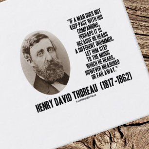 Henry David Thoreau Verschillende Drummer Quote Visitekaartje