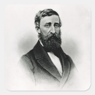 Henry David Thoreau Vierkante Sticker