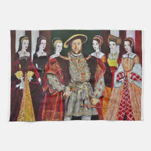 Henry De achtste en z'n zes vrouwen Theedoek