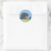 Henry de egel ronde sticker (Tas)