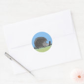 Henry de egel ronde sticker (Envelop)