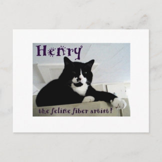 Henry de Feline Fiber Artist Post Card Briefkaart