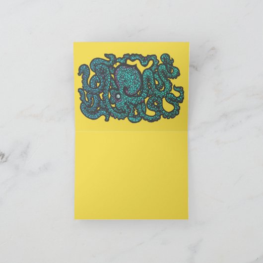 Henry de Gelukkige Octopus Dank u Kaarten (Binnen)