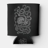 Henry de gelukkige octopus (zwart) blikjeskoeler (Voorkant)