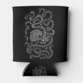 Henry de gelukkige octopus (zwart) blikjeskoeler