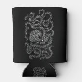 Henry de gelukkige octopus (zwart) blikjeskoeler (Achterkant)