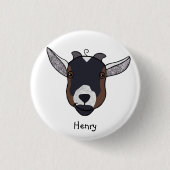Henry de Goat Badge Ronde Button 3,2 Cm (Voorkant)